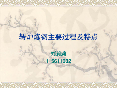 转炉炼钢主要过程及特点
