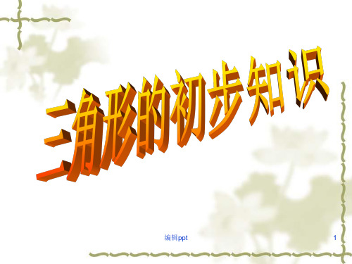 《三角形的初步知识》PPT课件