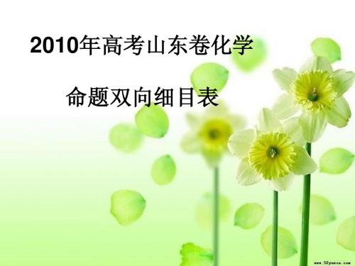 高考2010年山东卷化学知识点统计及评析