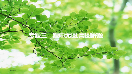 中考数学一轮复习 第二部分 热点专题突破 专题3 题中无圆,用圆解题数学课件