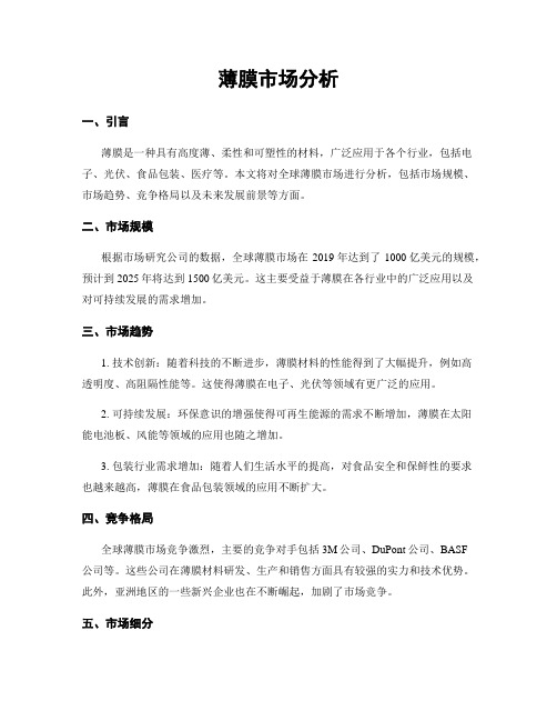 薄膜市场分析