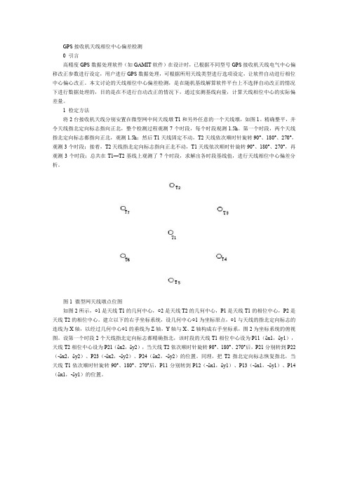 GPS接收机天线相位中心偏差检测
