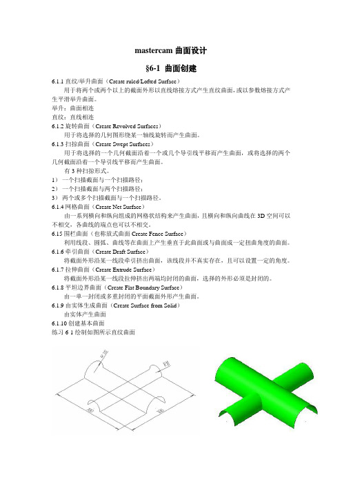 MASTERCAM 精选曲面造型讲解与练习