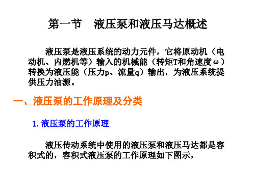 液压泵和液压马达的工作原理