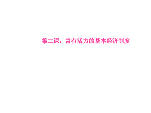公有制经济和非公有制经济-PPT课件