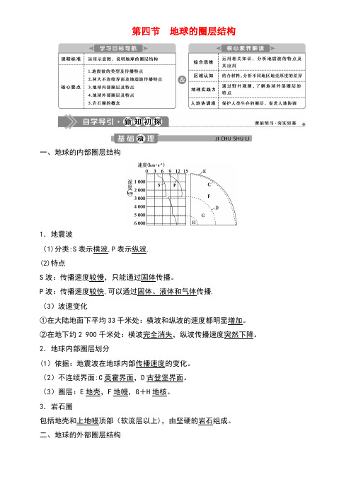 2020学年新教材高中地理第一章宇宙中的地球1.4地球的圈层结构学案新人教版必修第一册(最新整理)