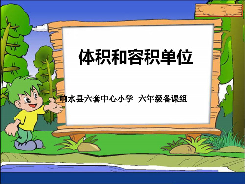 苏教版小学数学六年级上册《体积和容积单位》PPT课件