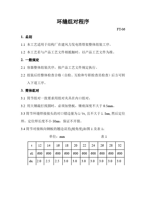 FT-06环缝组对程序