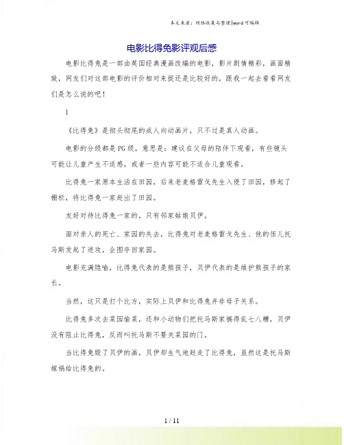 电影比得兔影评观后感.doc