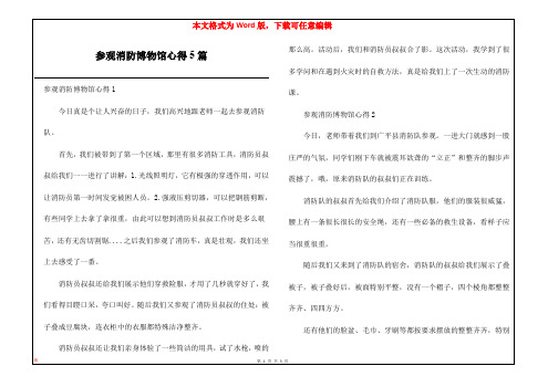 参观消防博物馆心得5篇