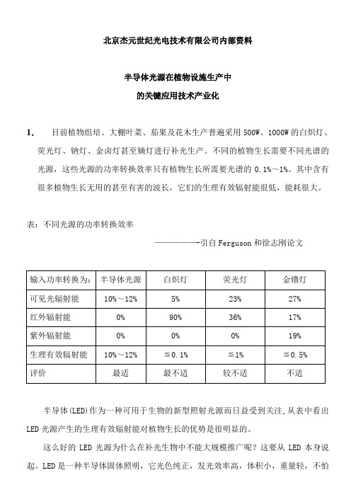 半导体光源在植物设施生产中的关键应用技术产业化