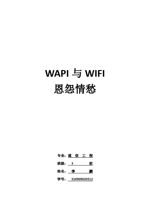 WAPI与WIFI