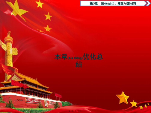 高中物理 第3章 固体、液体与材料 本章优化总结课件 沪教选修33沪教高二选修33物理课件
