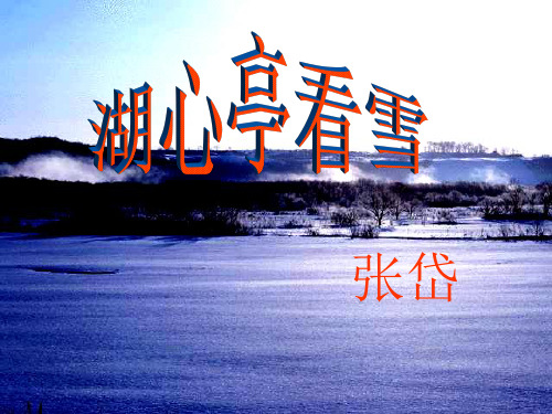 八年级语文上册《湖心亭看雪》优秀实用课件 人教新课标版