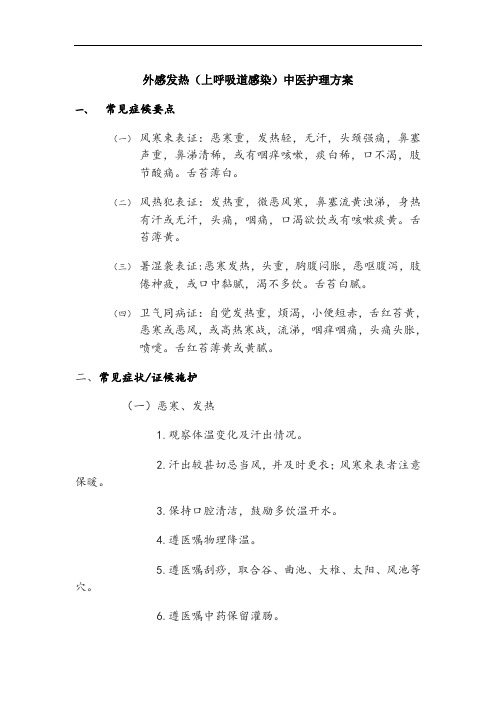 中医护理方案