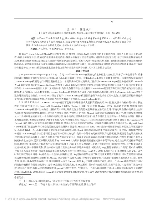 外汇期权定价问题研究文献综述_王平