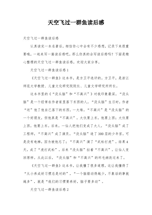 天空飞过一群鱼读后感