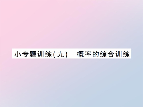 上册 小专题训练 概率的综合训练-2020秋九年级北师大版数学全一册作业课件
