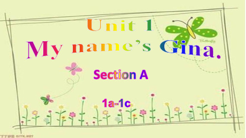 人教版英语七年级上册Unit 1 Section A 1a1c 25页PPT