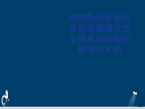 动物免疫学第四章免疫系统天然免疫系统细胞详解演示文稿