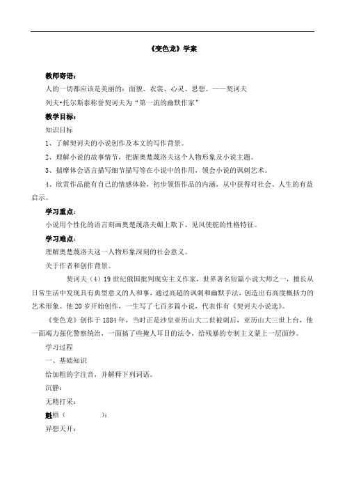 《变色龙》学案2