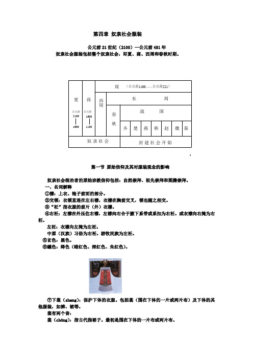 11第四章奴隶社会服装.投影