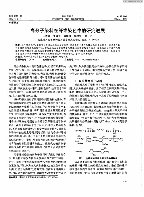 高分子染料在纤维染色中的研究进展