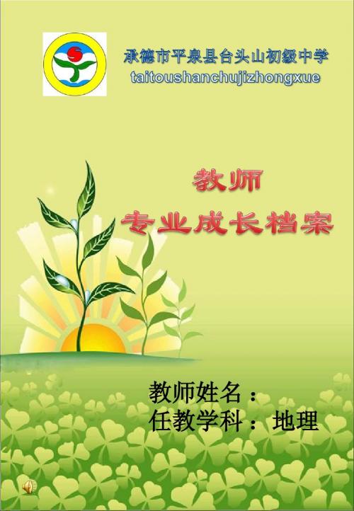教师个人成长档案