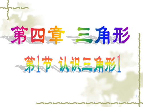 95北师大版七年级数学下41认识三角形1PPT课件