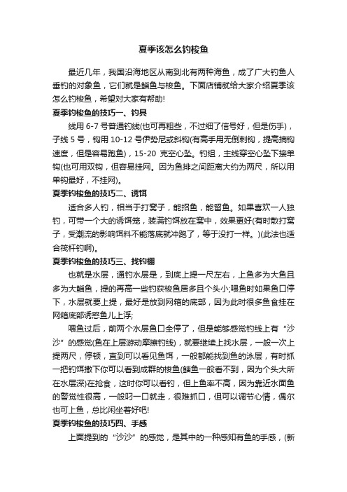 夏季该怎么钓梭鱼