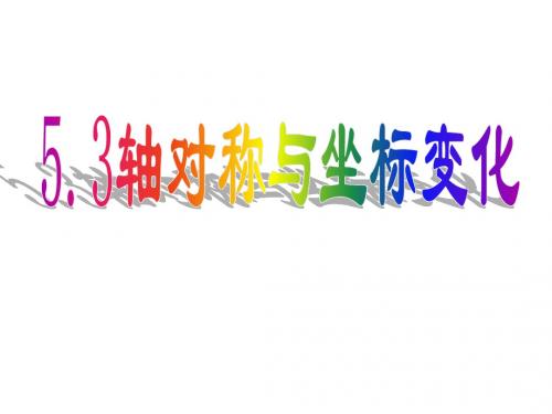 5.3轴对称与坐标变化