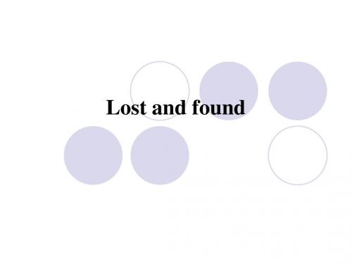 lost and found