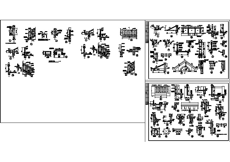 常用楼梯、阳台、门窗及檐口大样cad图