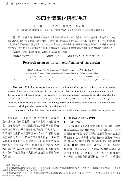 茶园土壤酸化研究进展