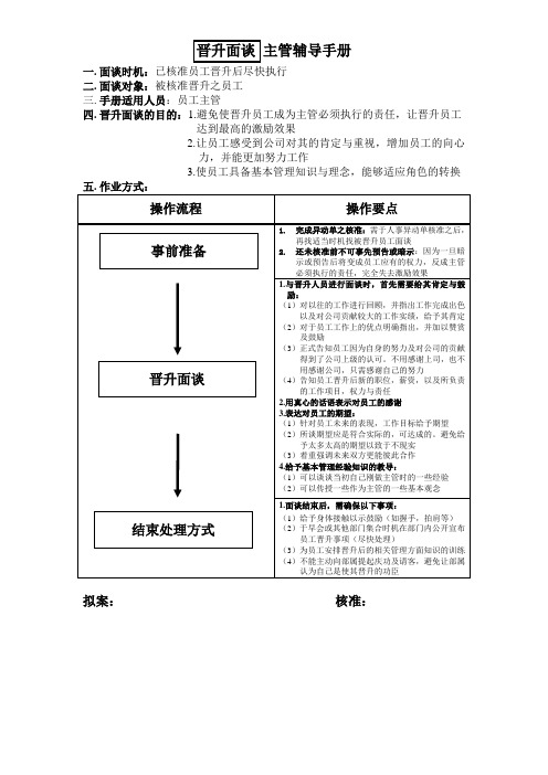 晋升面谈主管辅导手册