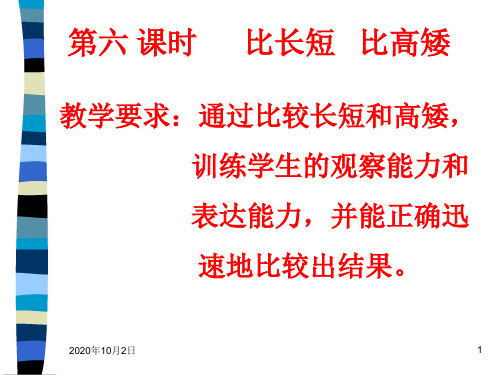 比高矮比长短PPT课件
