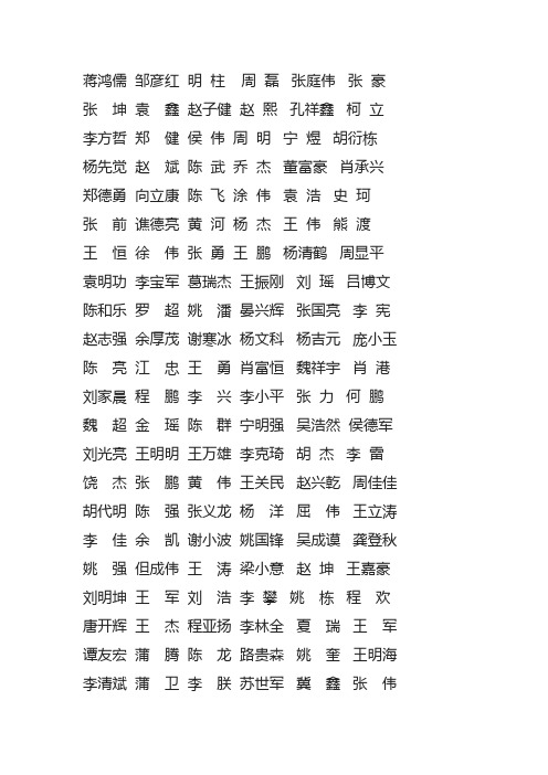 西乡县2013年征兵定兵人员名单