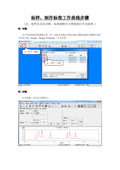 制作标准工作曲线的操作步骤