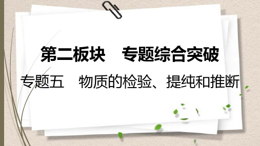 人教版中考化学一轮复习课件：第二板块 专题五 物质的检验、提纯和推断