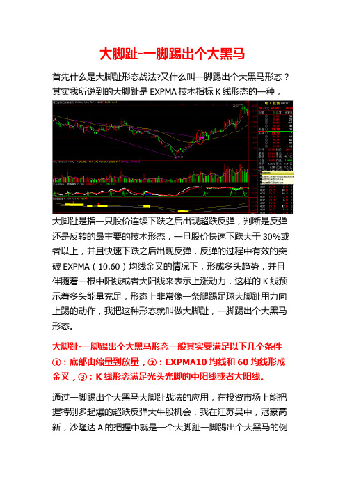 大脚趾-一脚踢出个大黑马
