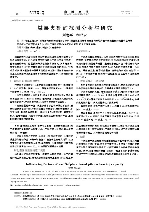 煤层夹矸的探测分析与研究