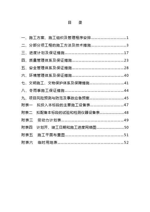 农业综合开发项目施工组织设计