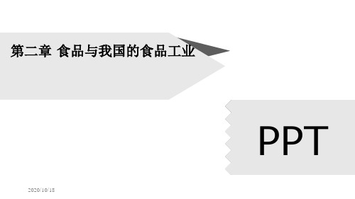 第二章 食品与我国的食品工业