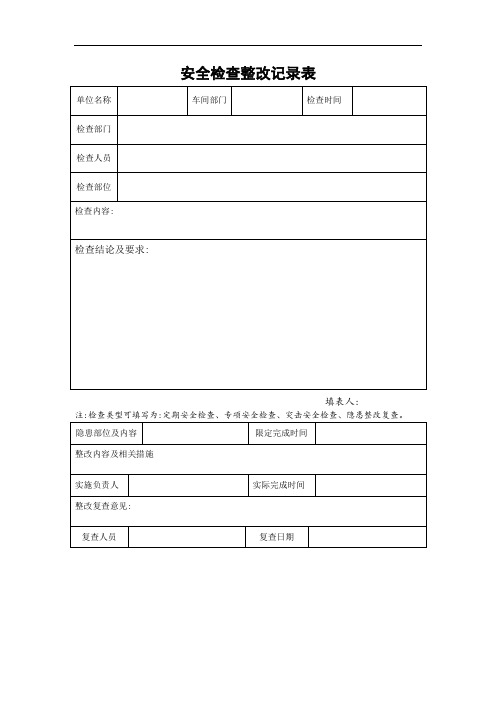 施工安全检查表