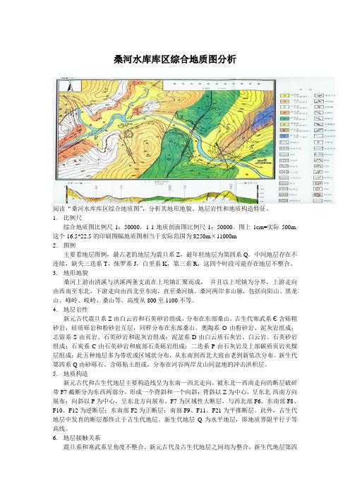 桑河水库库区综合地质图分析