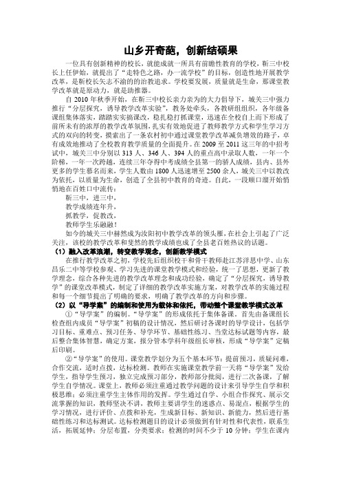 山乡开奇葩,创新结硕果