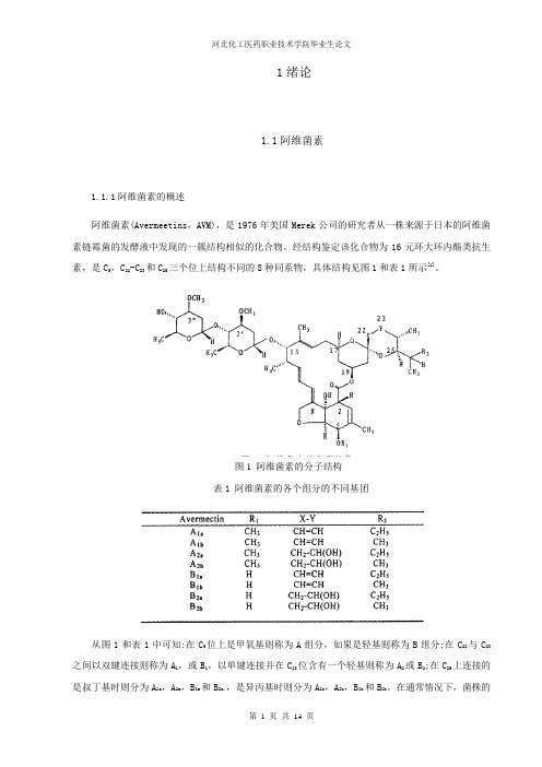 阿维菌素选择性抑制剂的研究