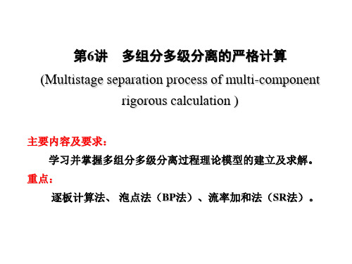 2.6多组分多级分离的严格计算汇总