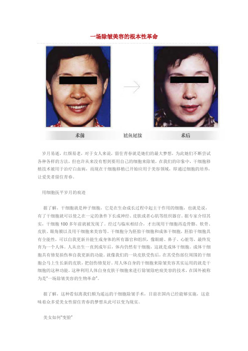 干细胞抗衰老