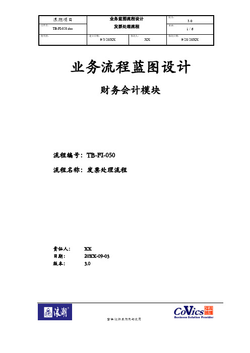 096浪潮ERP-SAP实施项目全套资料_蓝图设计_财务会计FI_TB-FI 050-发票处理流程